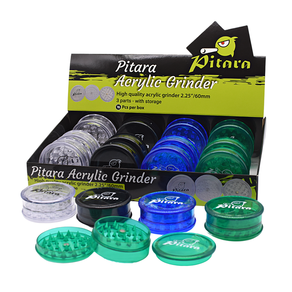 Herb Acrylic Grinder Display - 3 parts with a STASH - 16pcs Display - Image 6